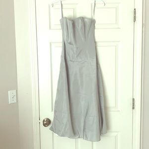 Silver bridesmaid dress